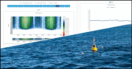 A wave rider buoy measuring live wave data